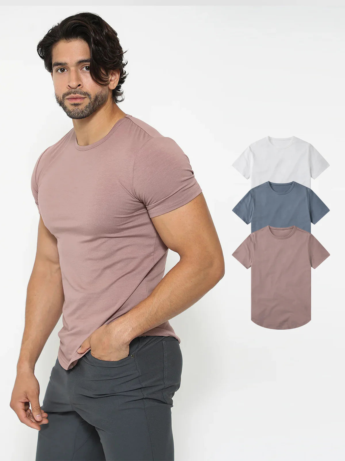 3-Pack All Day Elite Curve-Hem Tee