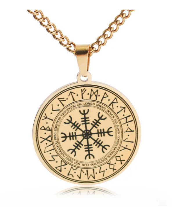 Golden Medieval Luxury Necklace Pendant - DUVAL