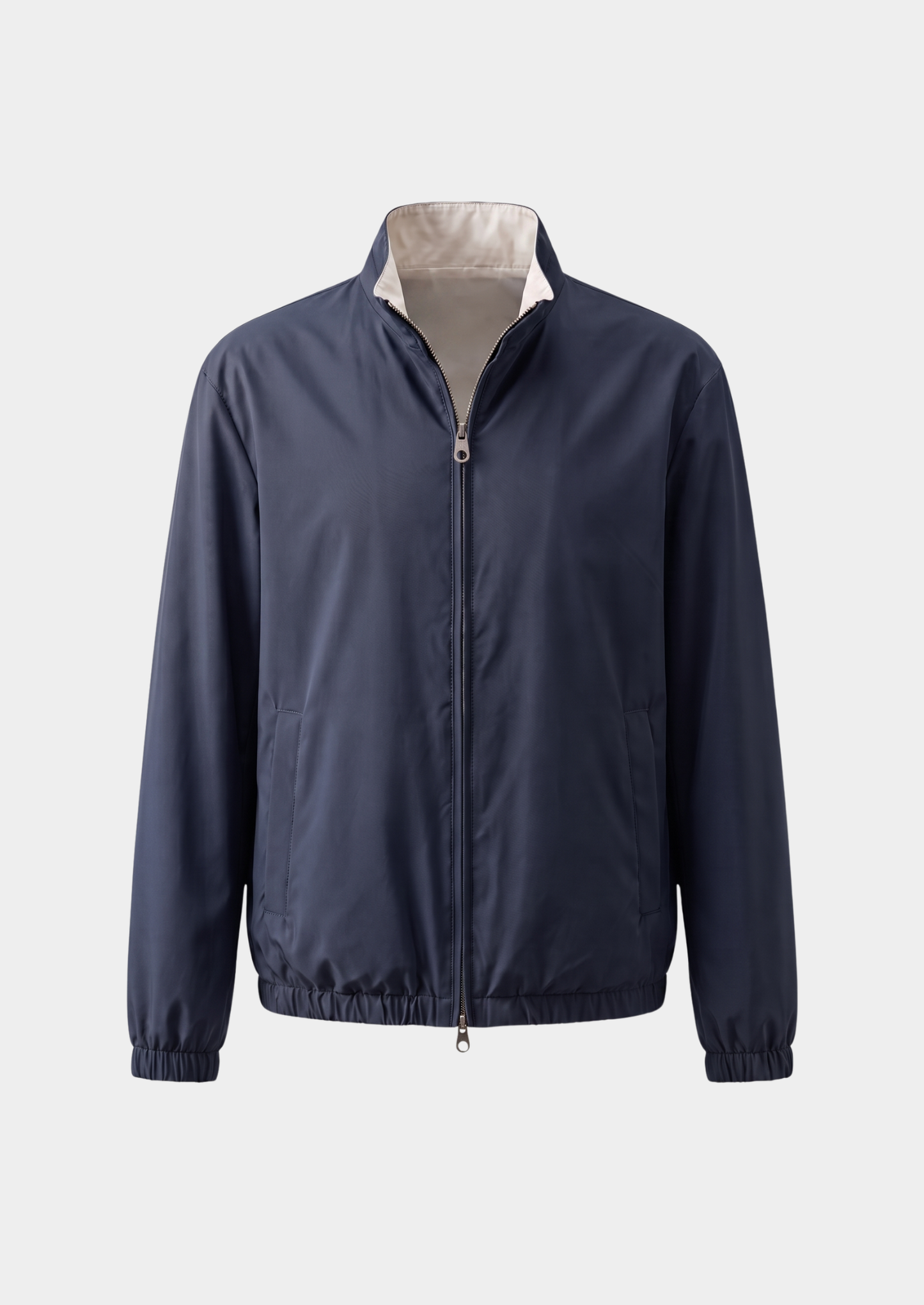 Navy Blue Technical Windbreaker Jacket