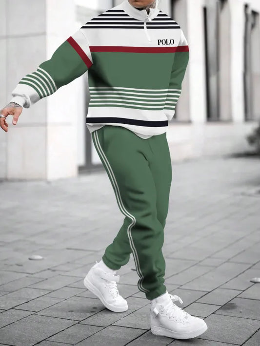 Long Sleeve Zipper Two-piece Set