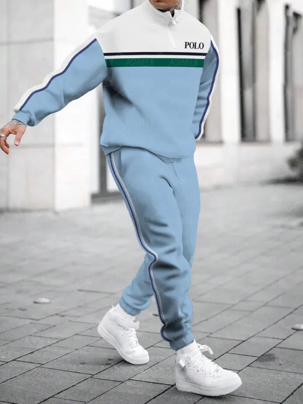 Long Sleeve Zipper Two-piece Set - DUVAL