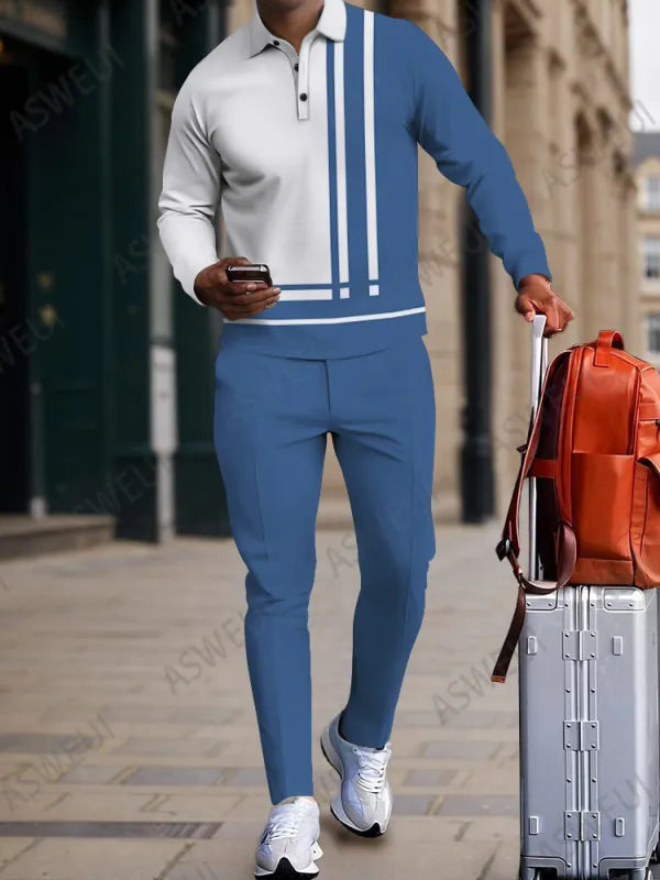 Long Sleeve Zipper Two-piece Set - DUVAL