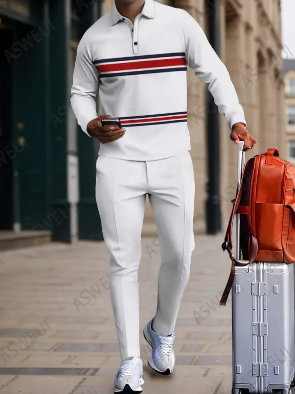 Long Sleeve Zipper Two-piece Set - DUVAL