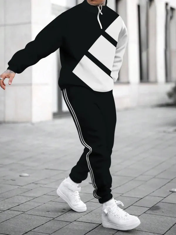 Long Sleeve Zipper Two-piece Set - DUVAL