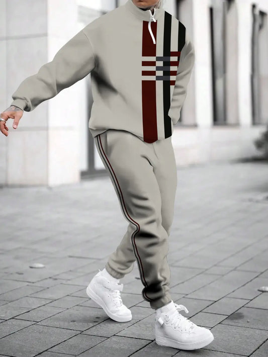 Relaxed Zipper Long Sleeve Two Piece Set