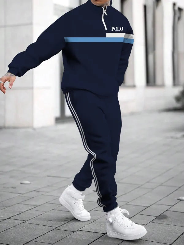 Long Sleeve Zipper Two-piece Set - DUVAL