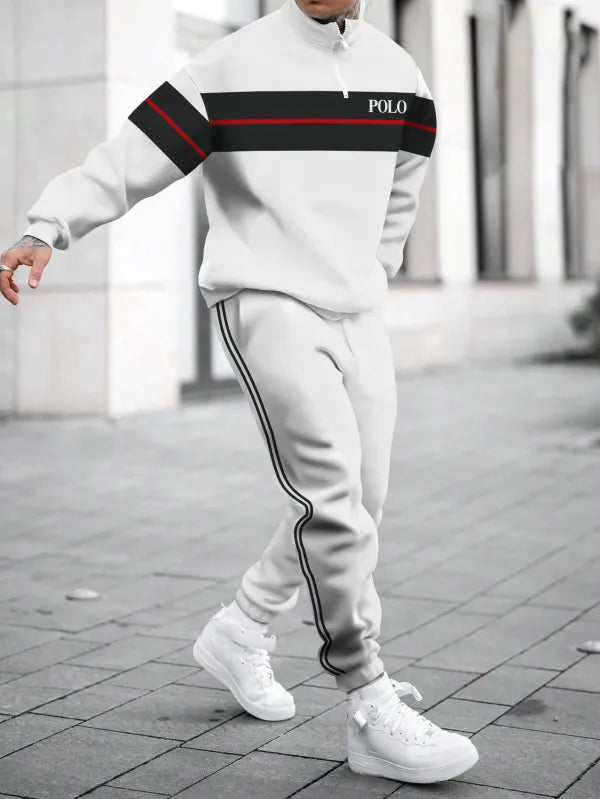 Long Sleeve Zipper Two-piece Set - DUVAL