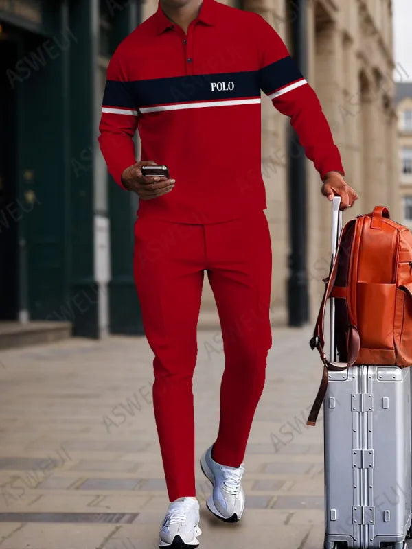 Long Sleeve Zipper Two-piece Set