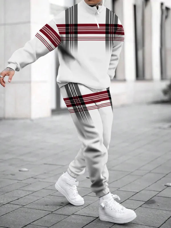 Long Sleeve Zipper Two-piece Set - DUVAL