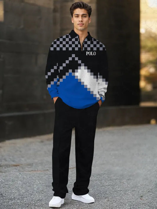 Long Sleeve Zipper Two-piece Set