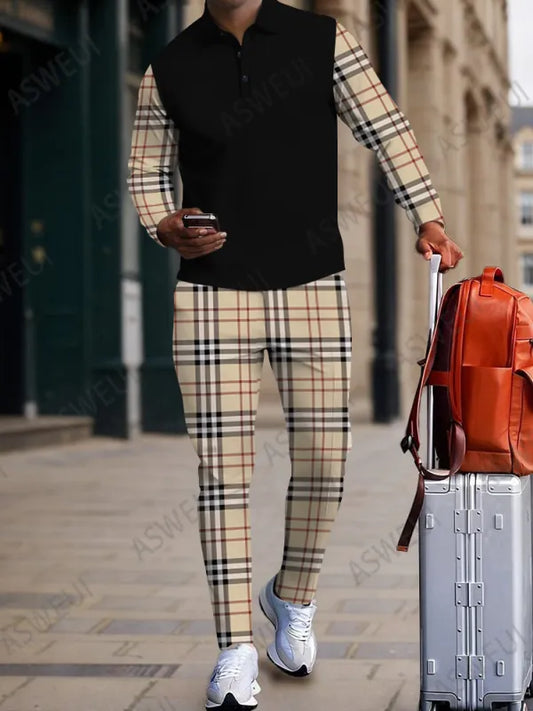 Long Sleeve Zipper Two-piece Set