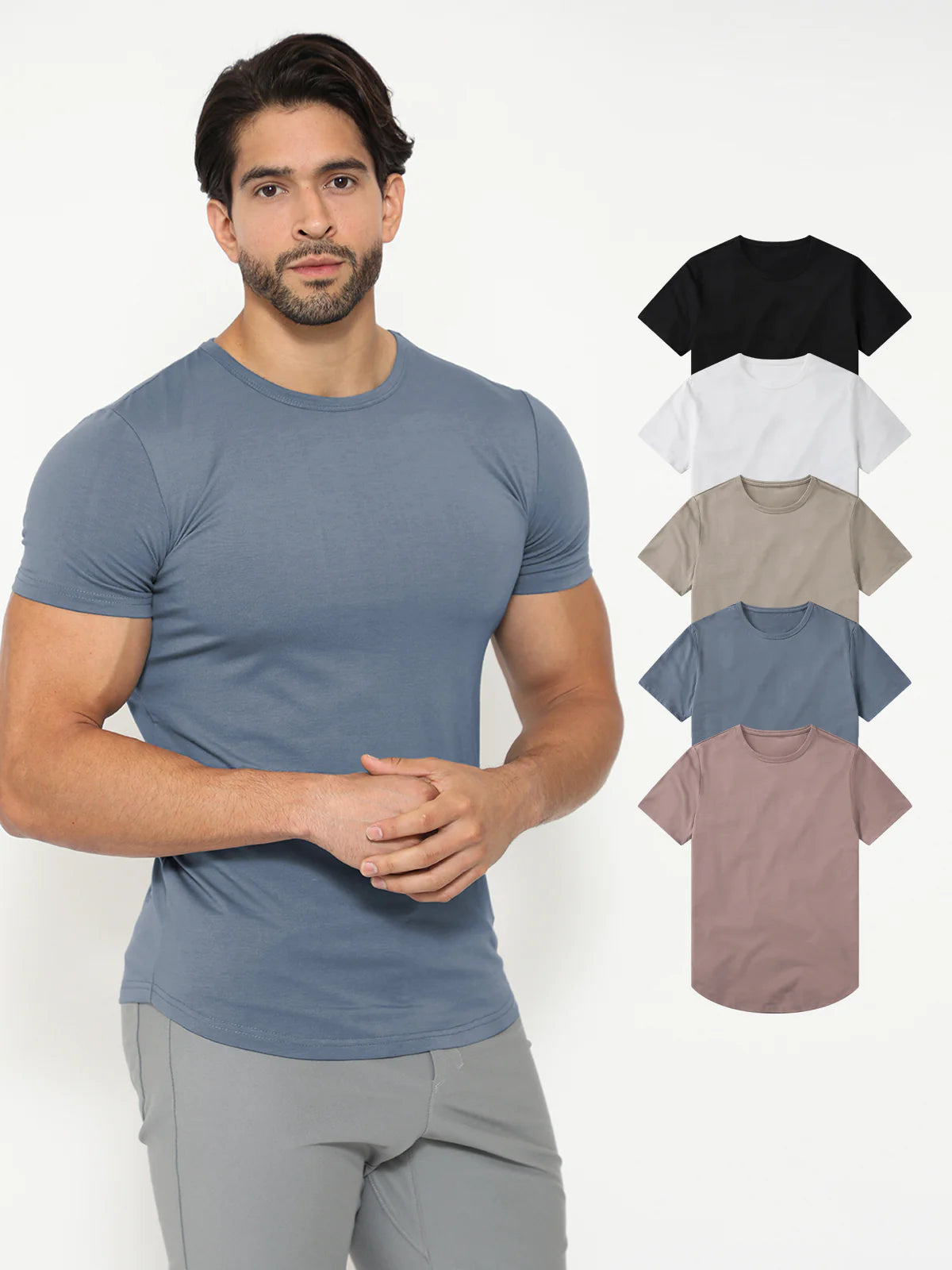 5-Pack All Day Elite Curve-Hem Tee Short Sleeve