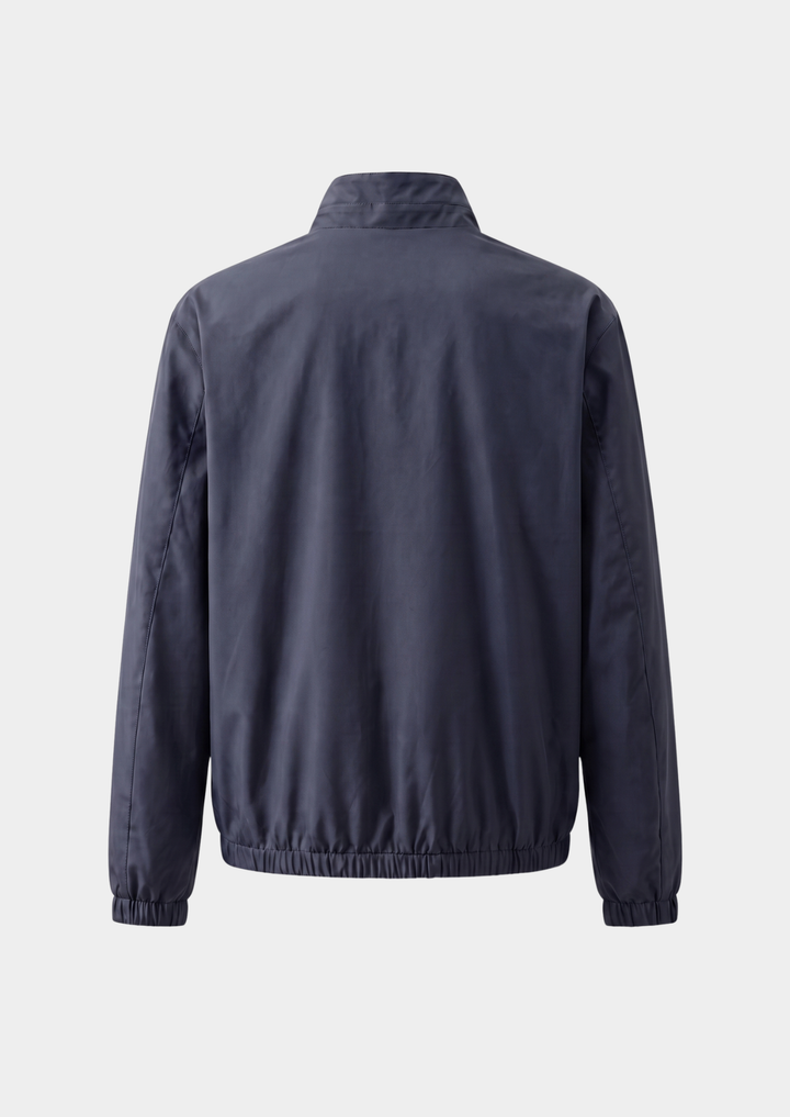 Navy Blue Technical Windbreaker Jacket