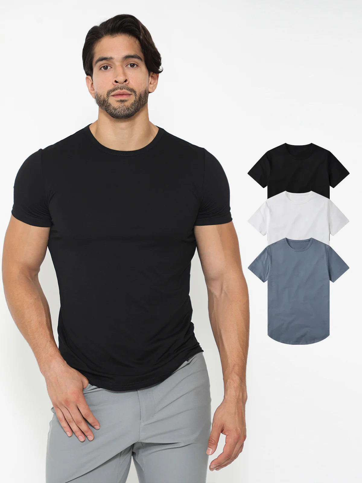 3-Pack All Day Elite Curve-Hem Tee