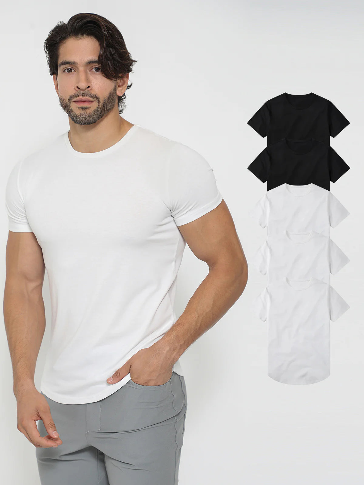 5-Pack All Day Elite Curve-Hem Tee