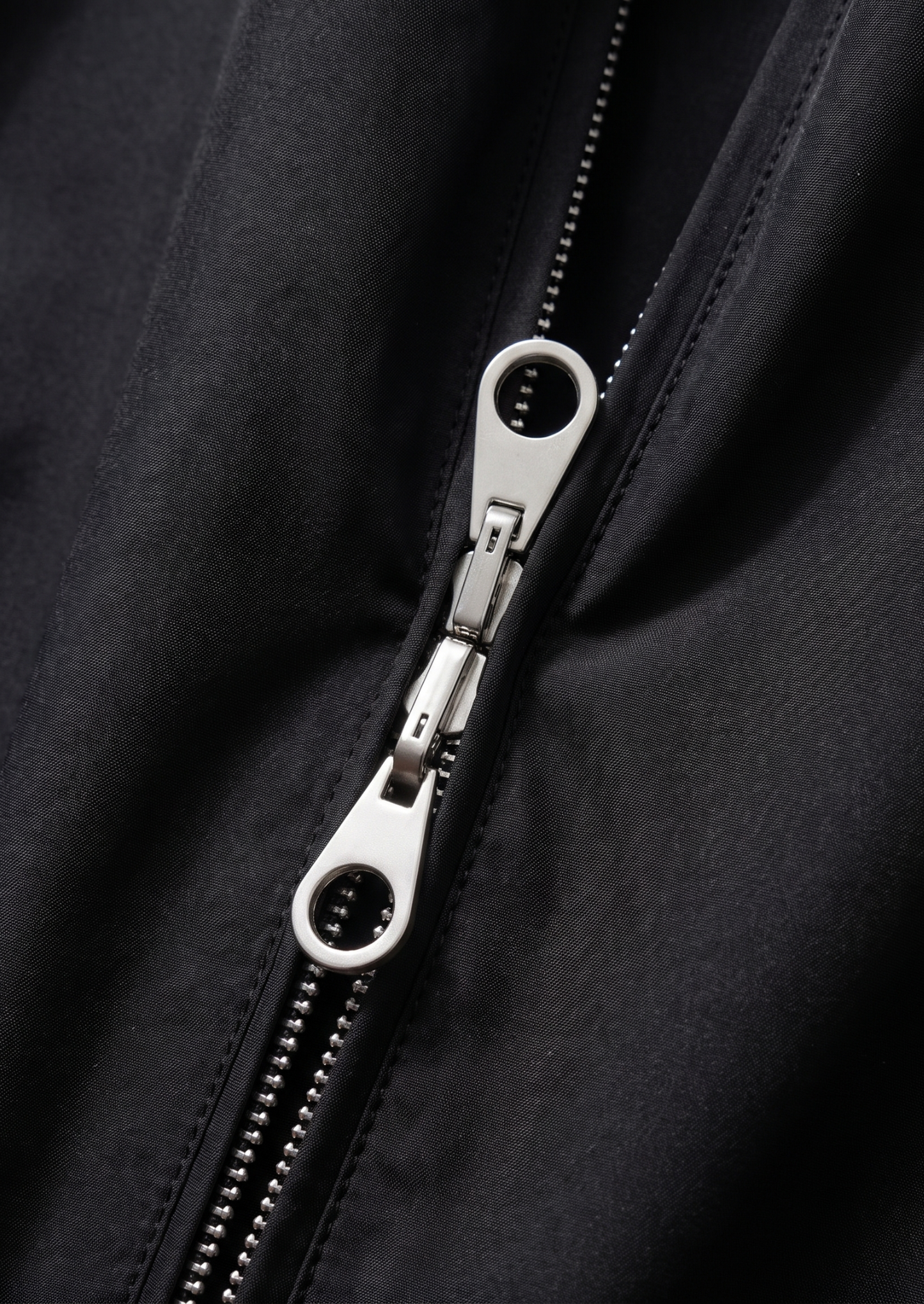 Black Technical Windbreaker Jacket