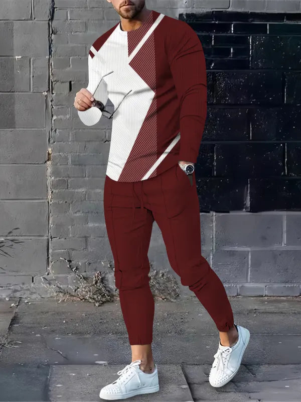 Long Sleeve Casual Two-piece Set - DUVAL