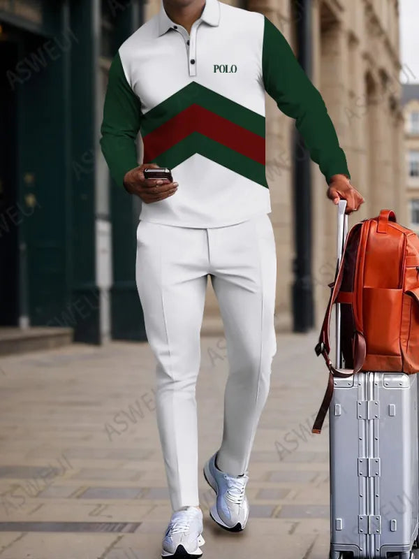 Long Sleeve Zipper Two-piece Set - DUVAL