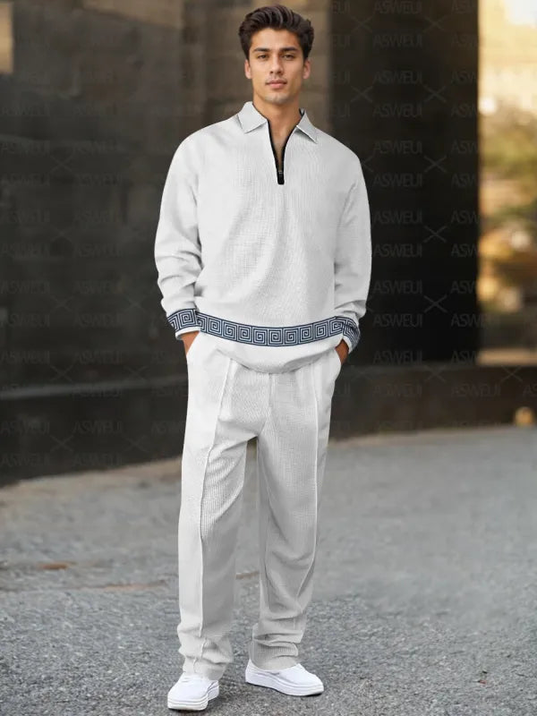 Long Sleeve Zipper Two-piece Set) - DUVAL