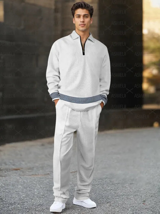 Long Sleeve Zipper Two-piece Set)