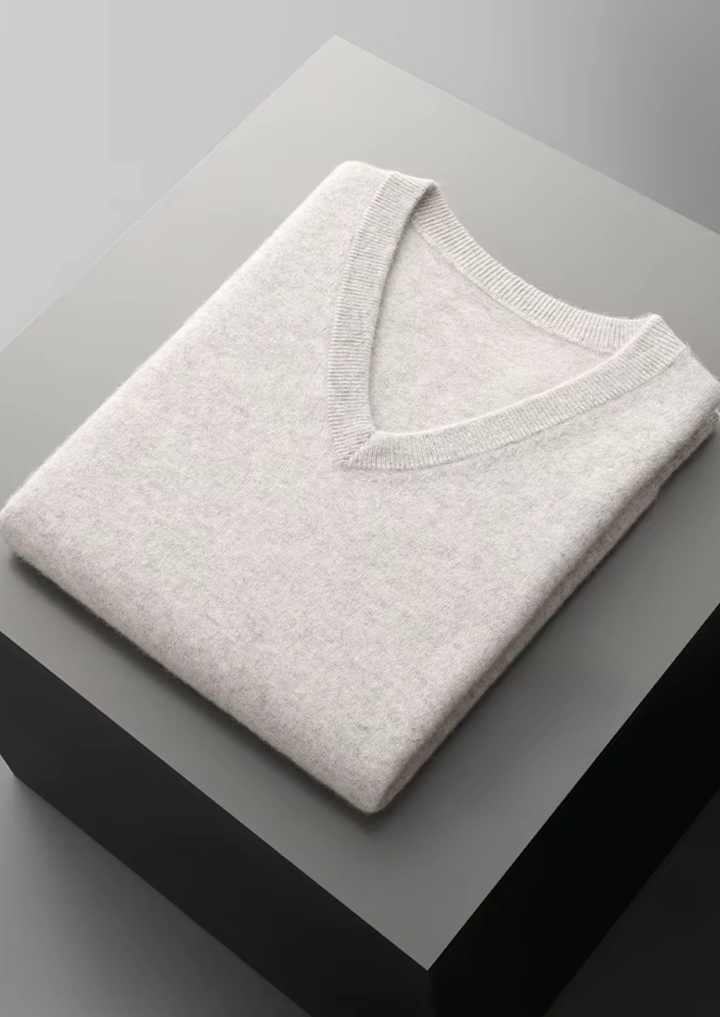 Pure Extra-Fine Merino Wool V-Neck Vest