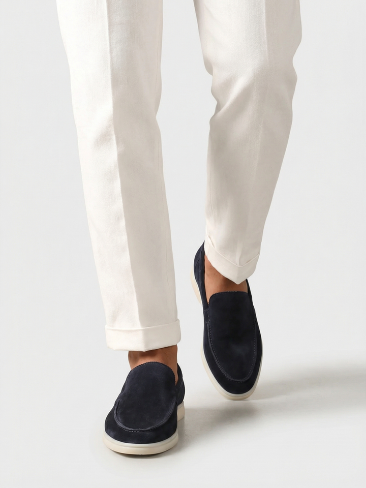 Navy Yacht Loafers