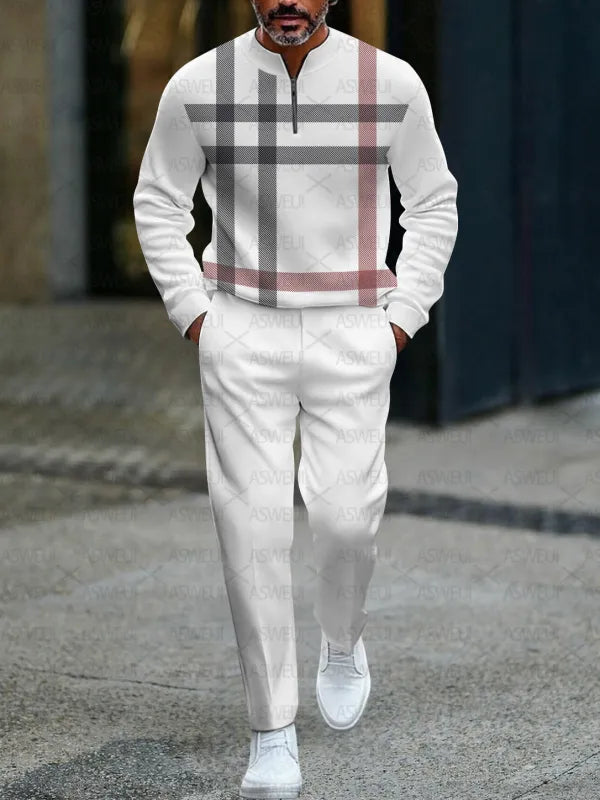 Long Sleeve Zipper Two-piece Set - DUVAL