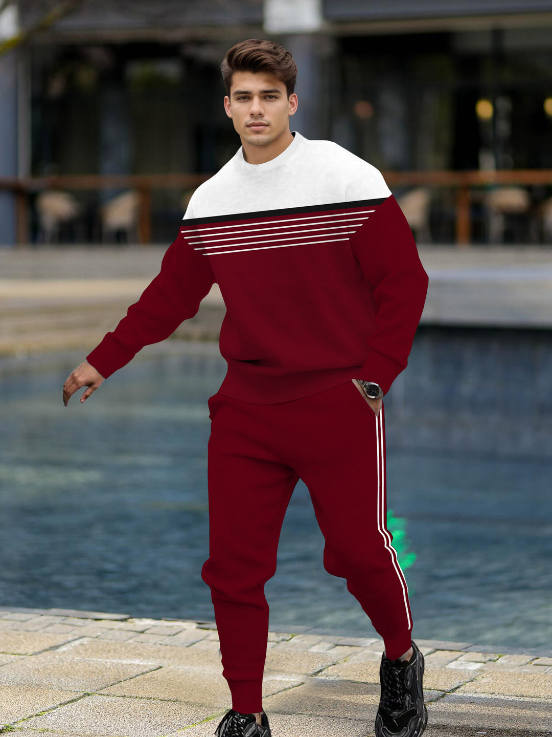 Long Sleeve Casual Two-piece Set - DUVAL