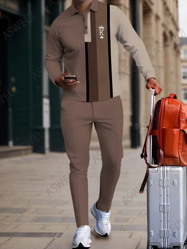 Long Sleeve Zipper Two-piece Set - DUVAL