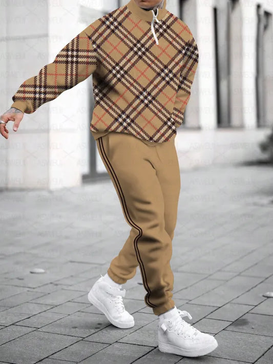 Long Sleeve Zipper Two-piece Set