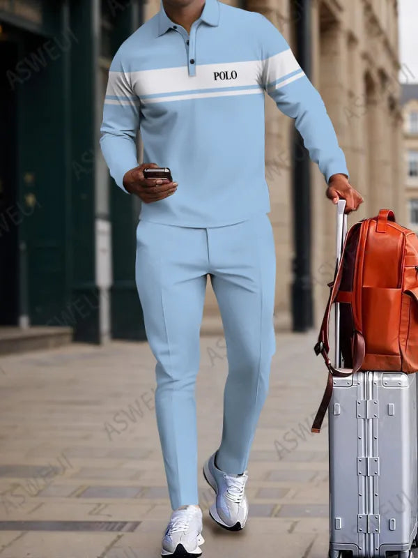 Long Sleeve Zipper Two-piece Set - DUVAL