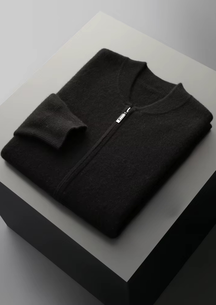 Pure Extra-Fine Merino Wool V-Neck Cardigan