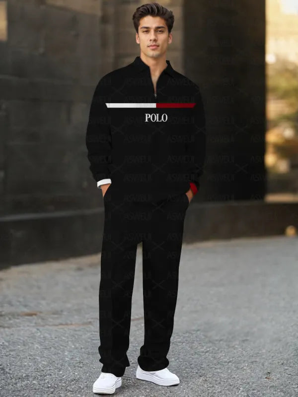 Long Sleeve Zipper Two-piece Set - DUVAL