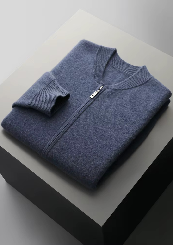 Pure Extra-Fine Merino Wool V-Neck Cardigan