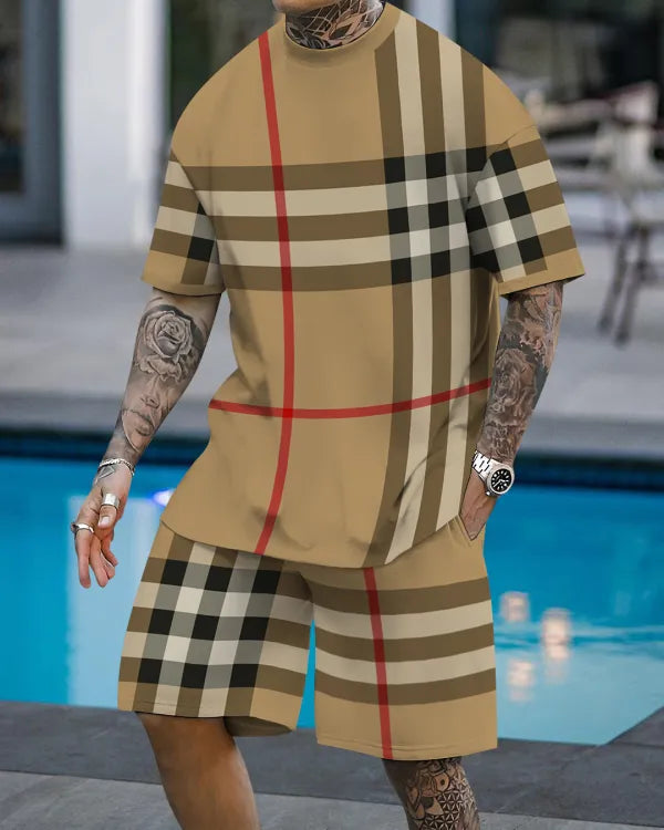Short Sleeve Casual Two-piece Set - DUVAL