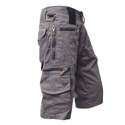 COTTON LOOSE STRAIGHT CASUAL CARGO SHORTS