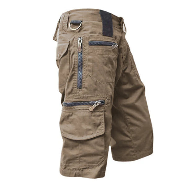 COTTON LOOSE STRAIGHT CASUAL CARGO SHORTS