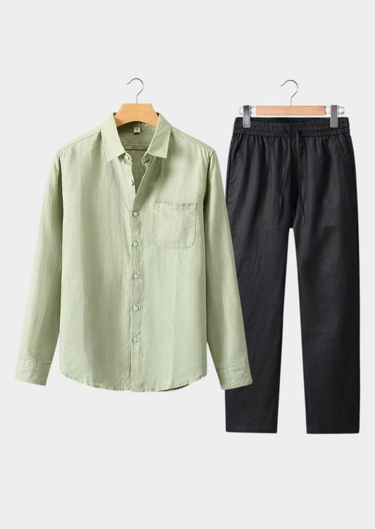 Dolcevita Longsleeve Summer Set - Mint Green/black