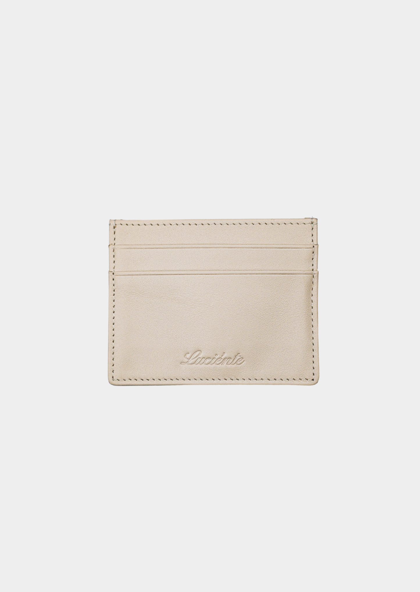Essential Calfskin Leather Cardholder - Taupe