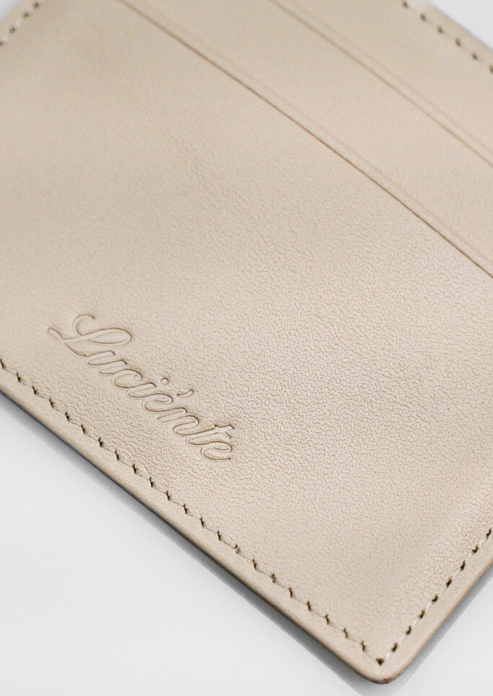 Essential Calfskin Leather Cardholder - Taupe