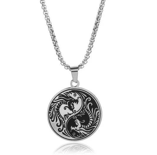 Yin Yang Dragon Luxury Necklace Pendant