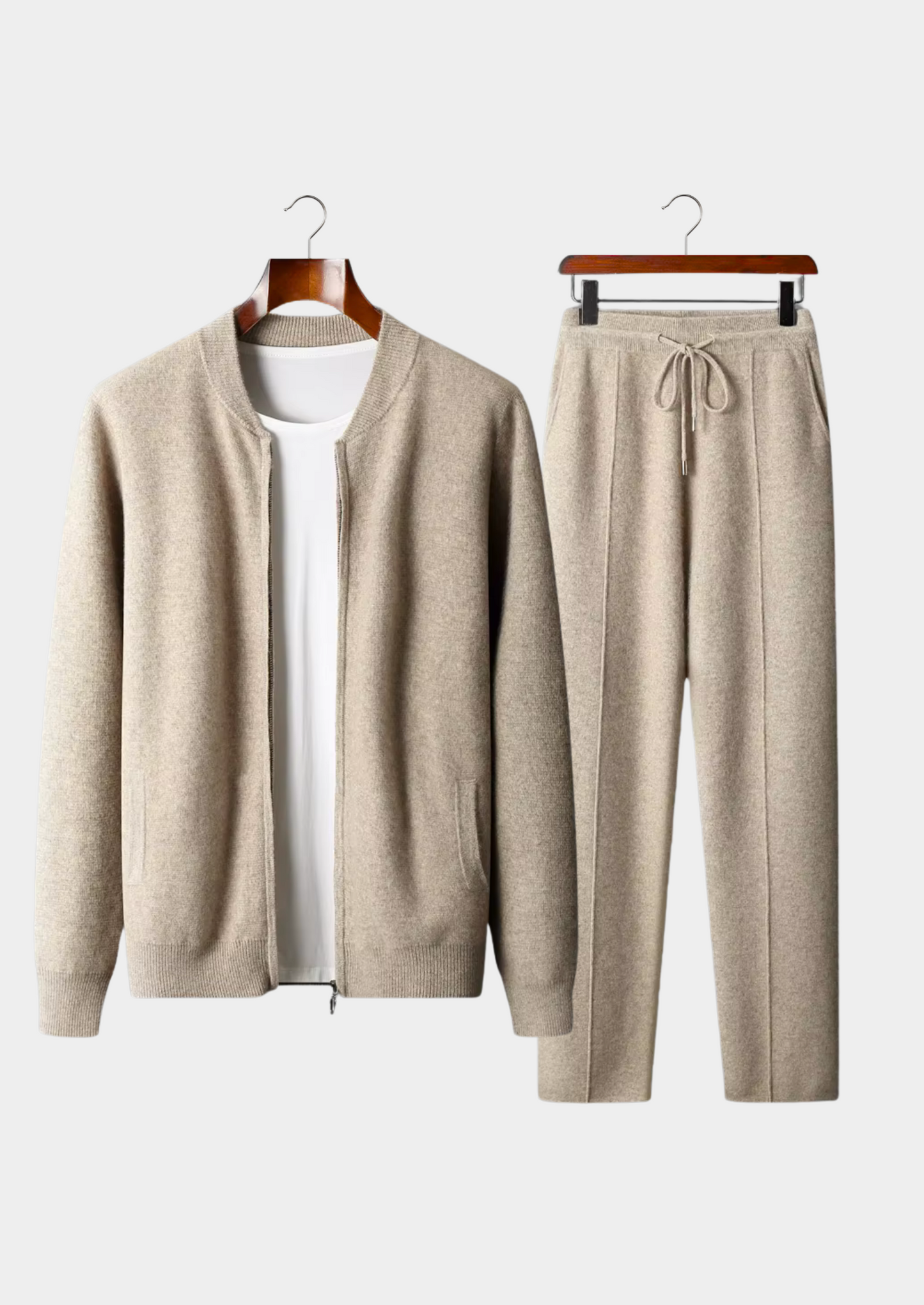 Pure Extra-Fine Merino Wool Sand Falconi Set