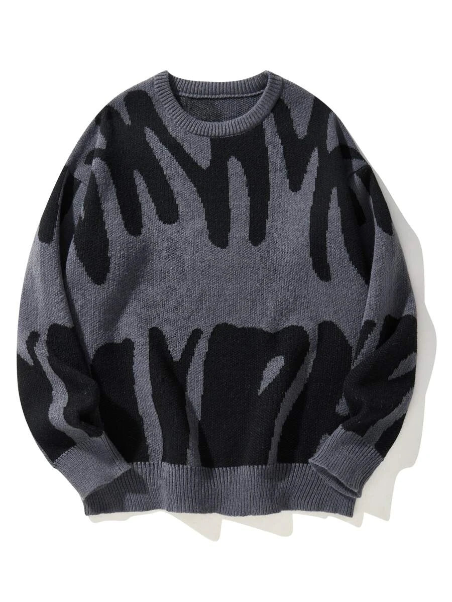 EMRG  Graphic Pattern Sweater - DUVAL