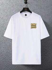 Homme Men Slogan Graphic Drop Shoulder Tee