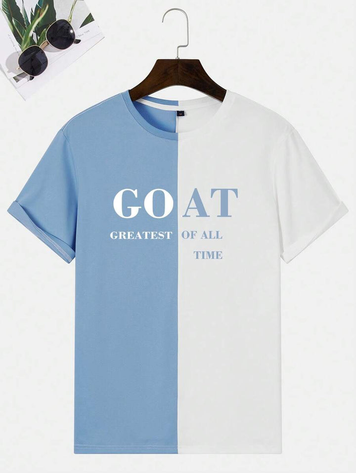 Butterfly &amp; Slogan Graphic Two Tone Tee - DUVAL