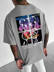 EMRG  Cartoon Bear & Slogan Graphic Tee - DUVAL