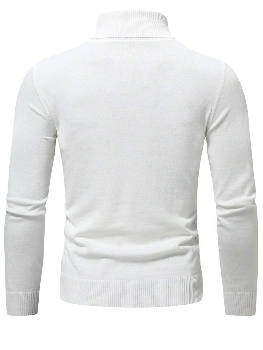 Homme  Solid Turtleneck Sweater - DUVAL