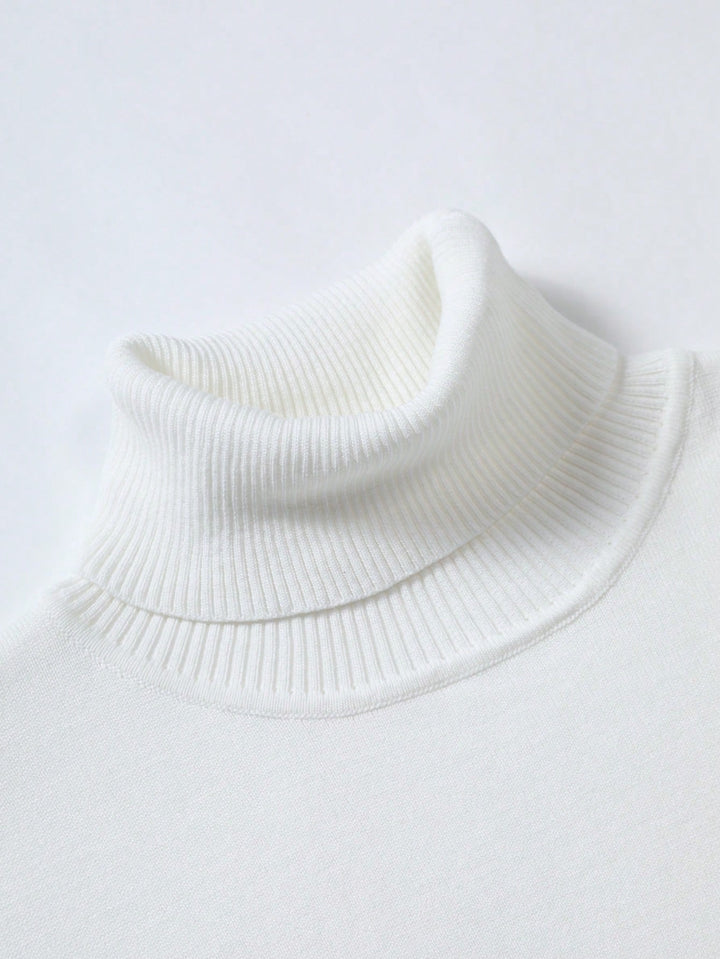 Homme  Solid Turtleneck Sweater - DUVAL