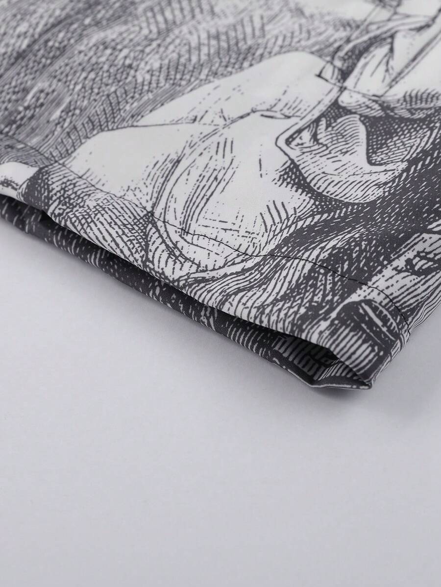 Figure Graphic Raglan Sleeve Jacket - DUVAL