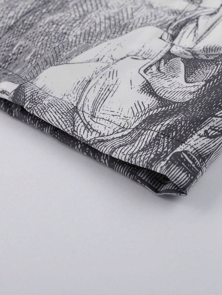 Figure Graphic Raglan Sleeve Jacket - DUVAL